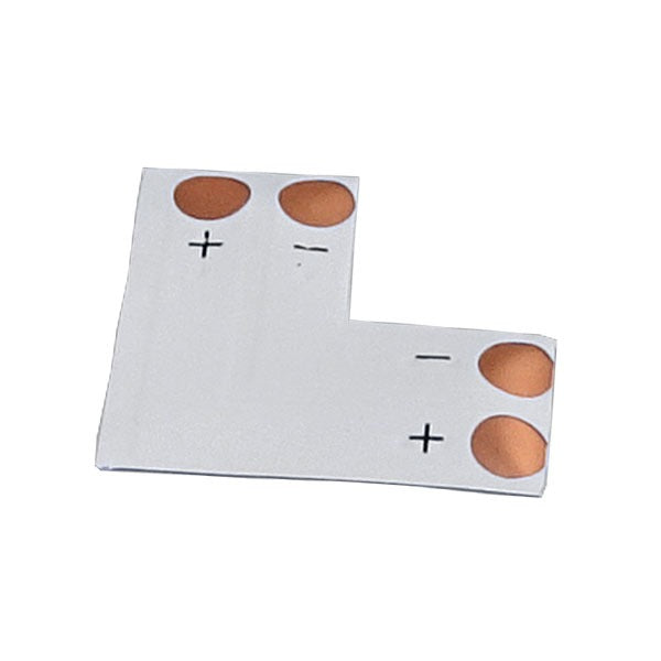 L connector - 10mm PCB - 2 pin - Ã©Ã©n kleur