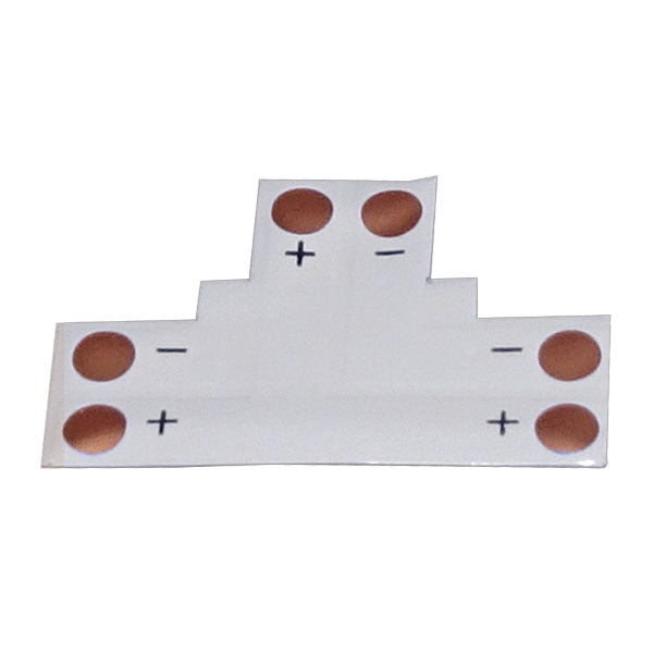 T connector - 10mm PCB - 2 pin - Ã©Ã©n kleur