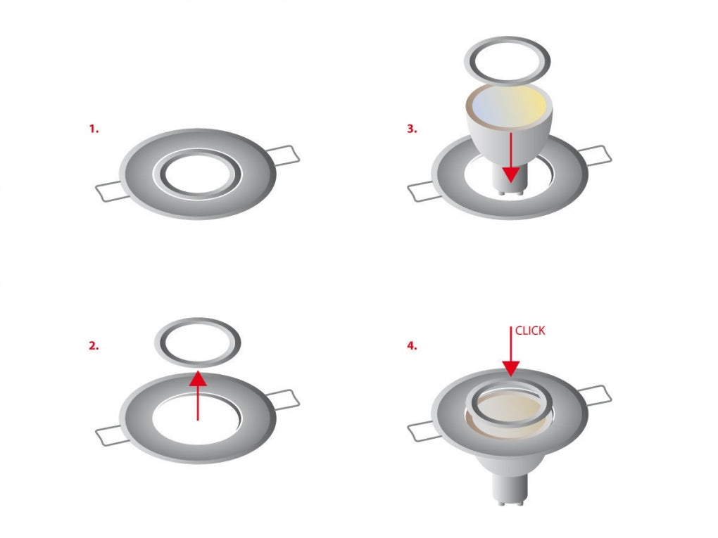 Inbouw spot MR16 - aluminium - rond armatuur - geborsteld - zilver/zilver 86mm
