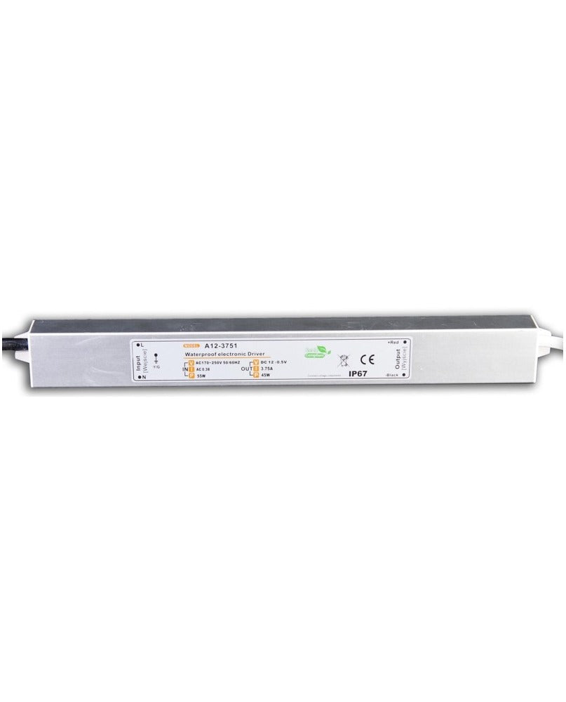 LED waterproof voeding - 12V - 3.75A - 45W - IP67