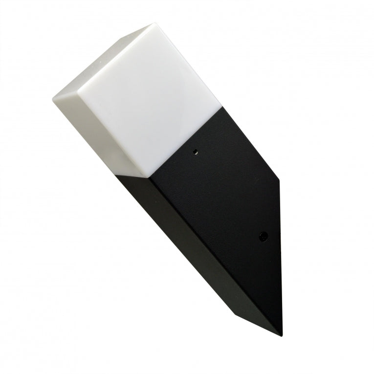 Tuin Lamp New York Zwart Vierkant - 1x E27 - Schuin