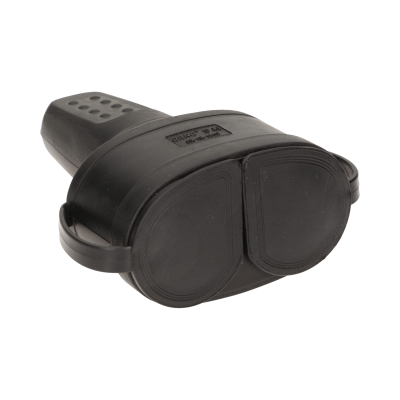 DUO Stekker rubber - Met penaarde - Waterdicht - 230V