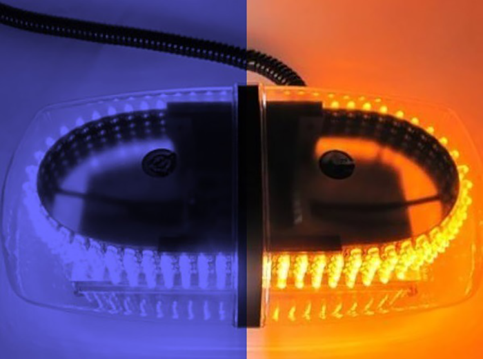 LED dak zwaailicht - 240 LED - Oranje / blauw - 12 / 24V