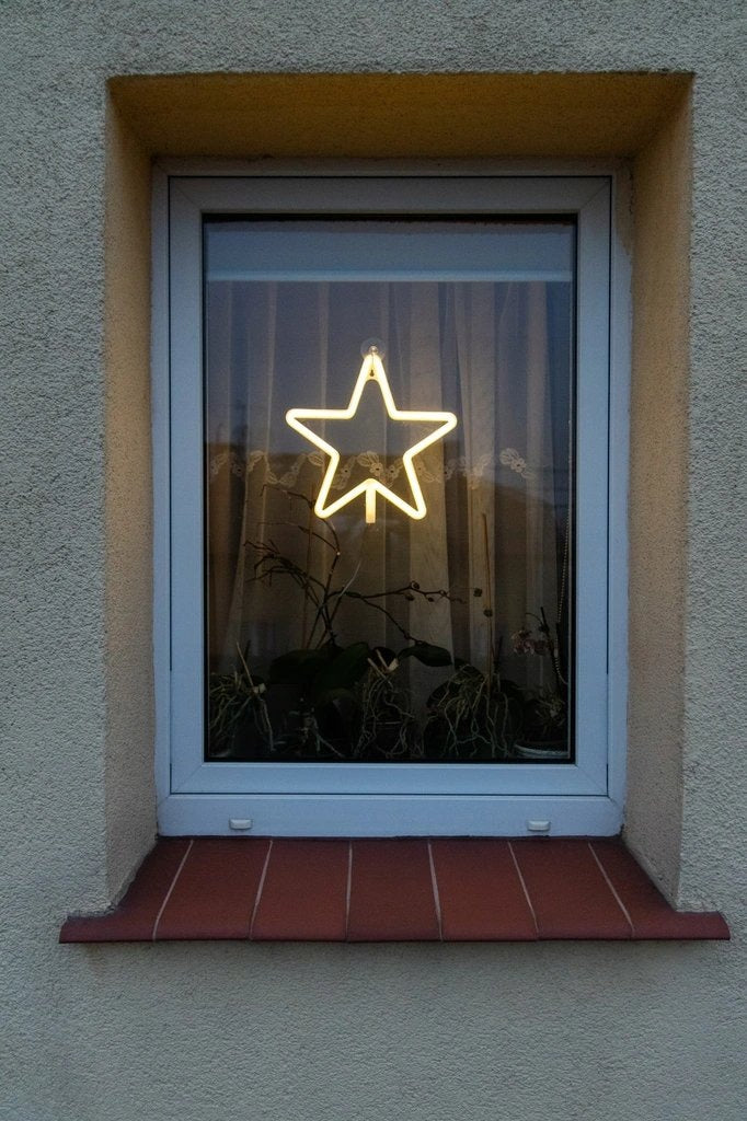 LED kerst ster - Warm wit - USB + batterijen