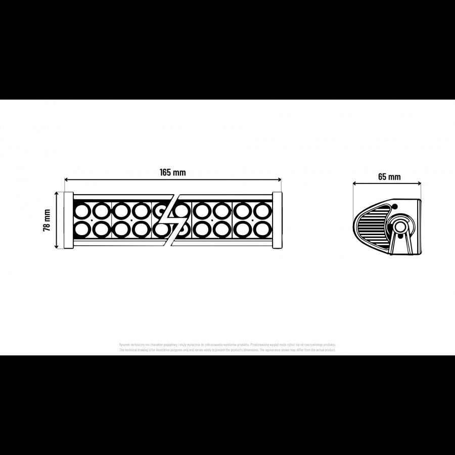 LED paneel 12 × LED Spot – IP67, ECE R10 Gecertificeerd