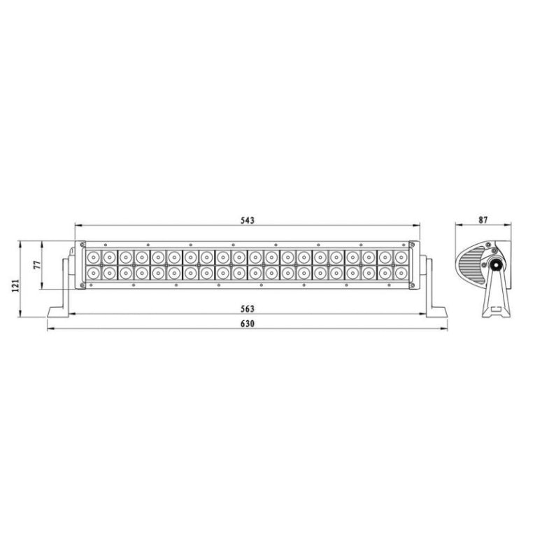 CURVED LED bar - 120W - 63cm - 4x4 offroad - 40 LED - WIT 6000K