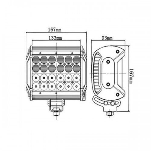 LED SPOT - 24 LED - 72W - 12 tot 24V