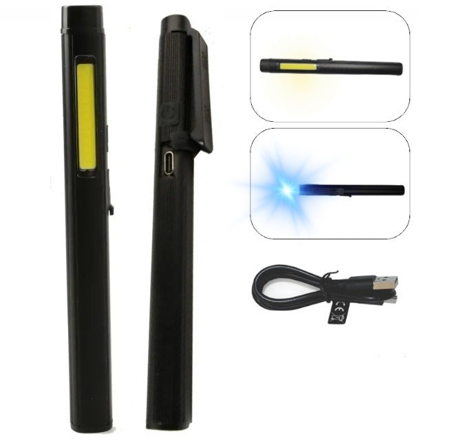 Tactische Zaklamp - 2x LED + UV - 15,4cm