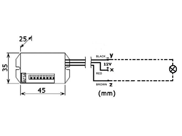Mini Pir - Bewegings sensor - inbouw - 12 volt