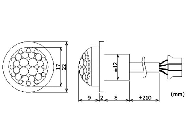 Mini Pir - Bewegings sensor - inbouw - 12 volt