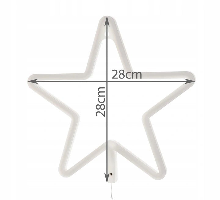 LED kerst ster - Warm wit - USB + batterijen