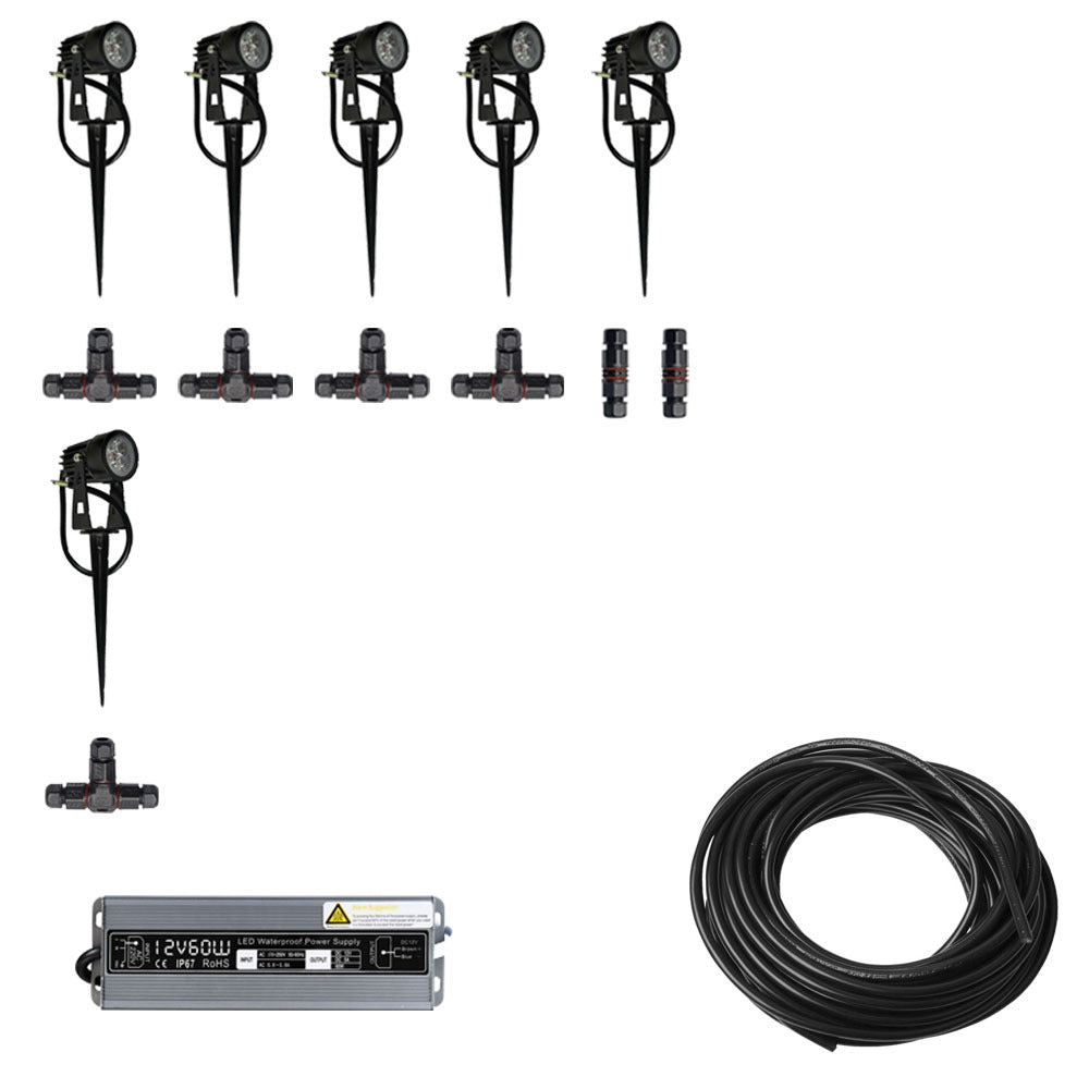 6x LED grond spot - 12V - 3 watt - complete DIY set