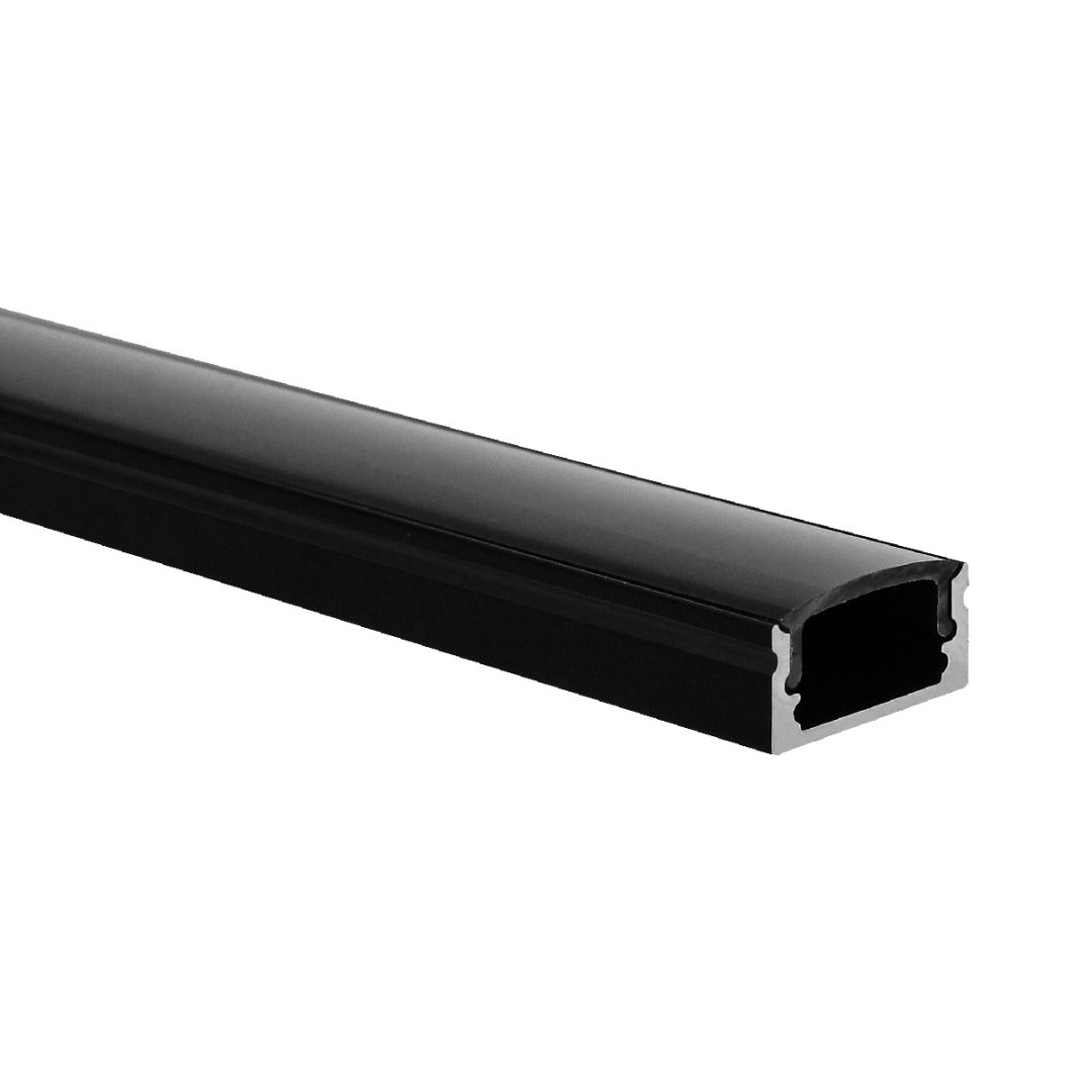 LED profiel ZWART - 8mm - 1 meter - zwarte diffuser