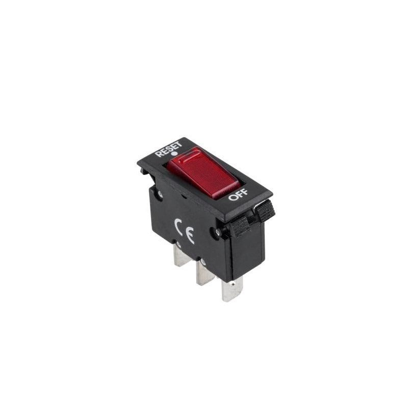 Schakelaar - rood - 250 volt - 10A - Met resetfunctie