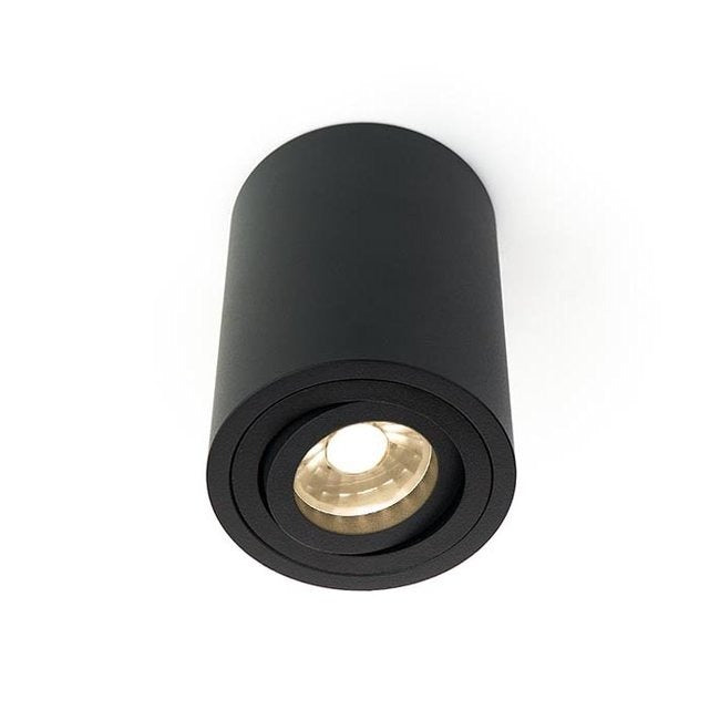 Opbouw spot GU10 - 96mm - Kunststof - Rond armatuur - Zwart