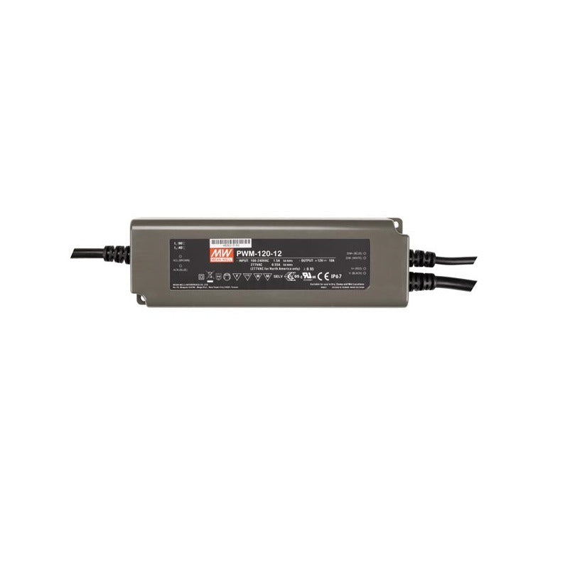 LED waterproof voeding - 12V - 10A - IP67 - Mean-Well