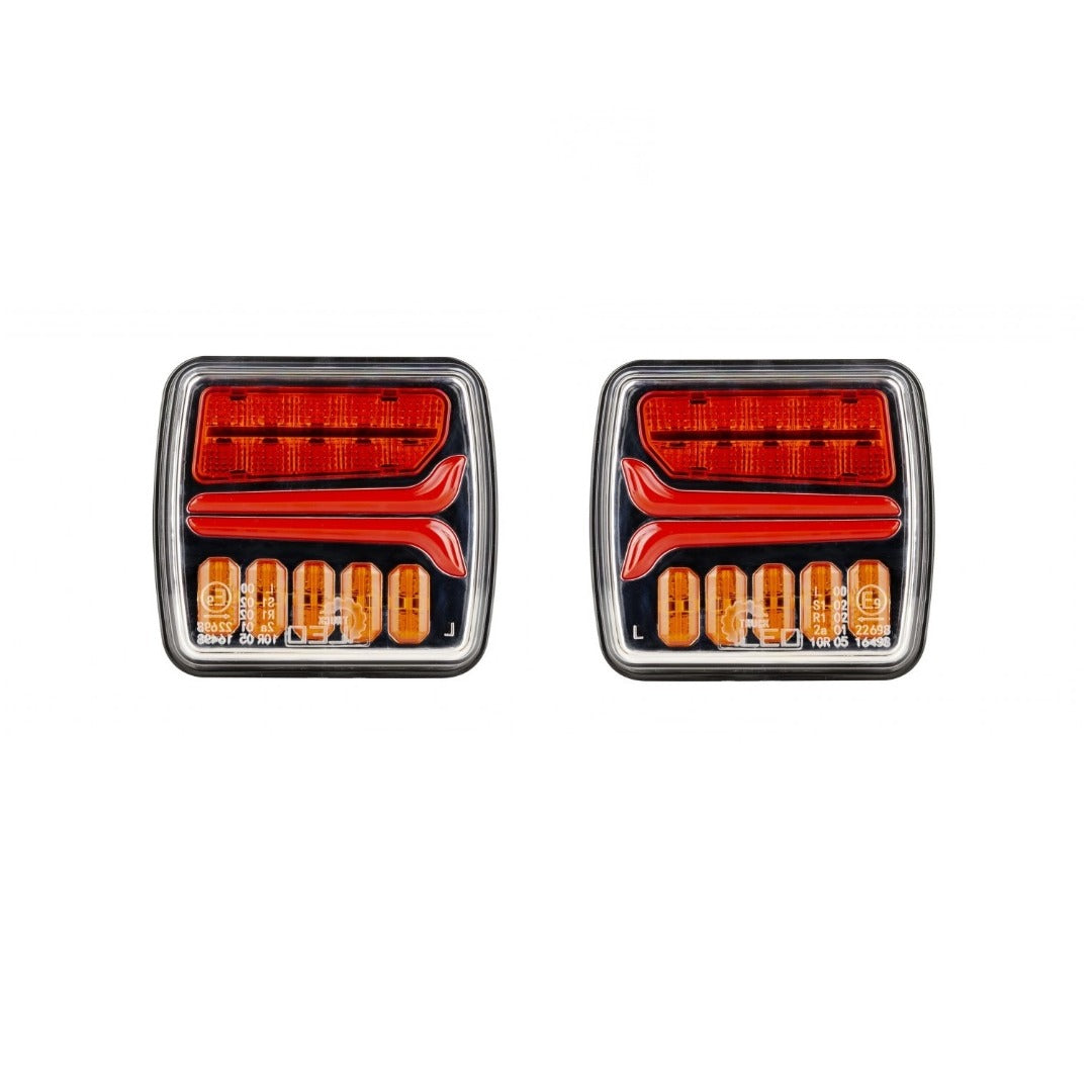 LED achterlichtcombinatie set - 12 / 24V - 4 in 1 - 34 LED - Links + rechts