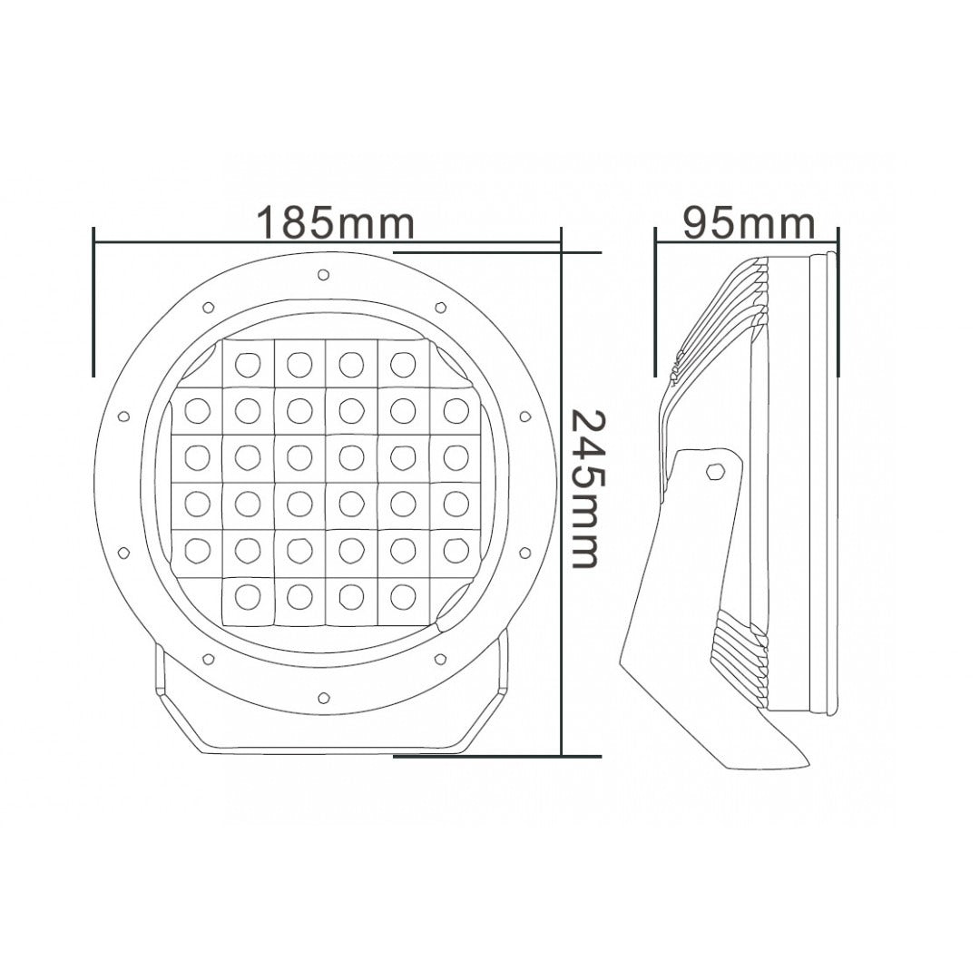 LED SPOT - 32 Led - 68 watt - met led ring - 9 tot 30V