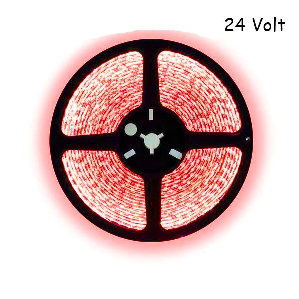 5 meter rood led strip - 60Leds/m - 24V