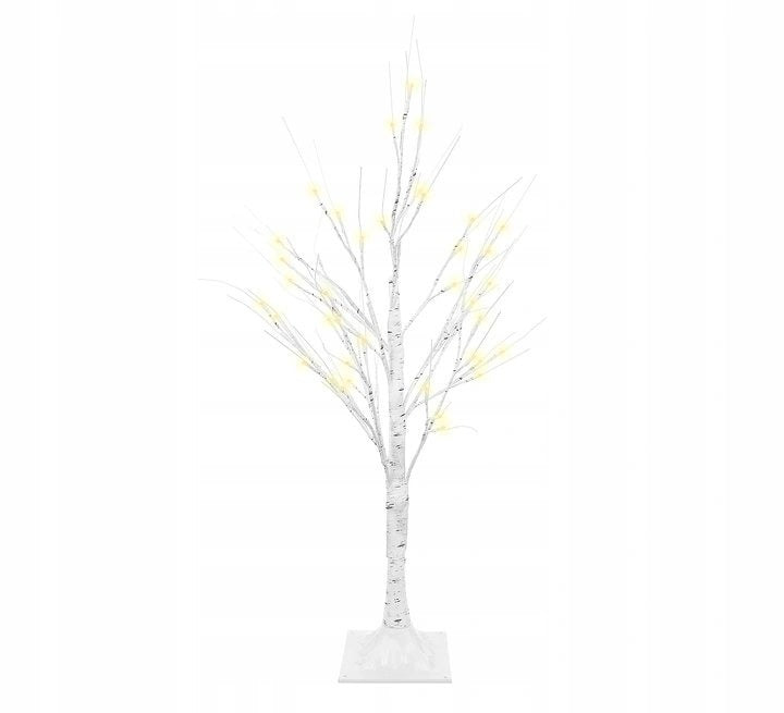 Kerstboom met LED - 180cm - 96 LEDs - Warm wit - Wit