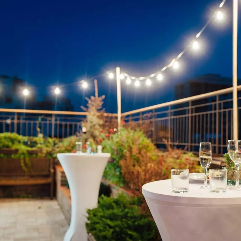 Led party lichtsnoer - 10 meter - 20 lampen - Warm wit - 24V