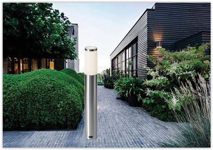 LED buitenlamp - 12 Volt - 44cm - RVS pilaar - Inclusief prikpen