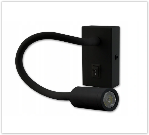LED leeslamp - 3W - 150 Lumen - Zwart - 220V