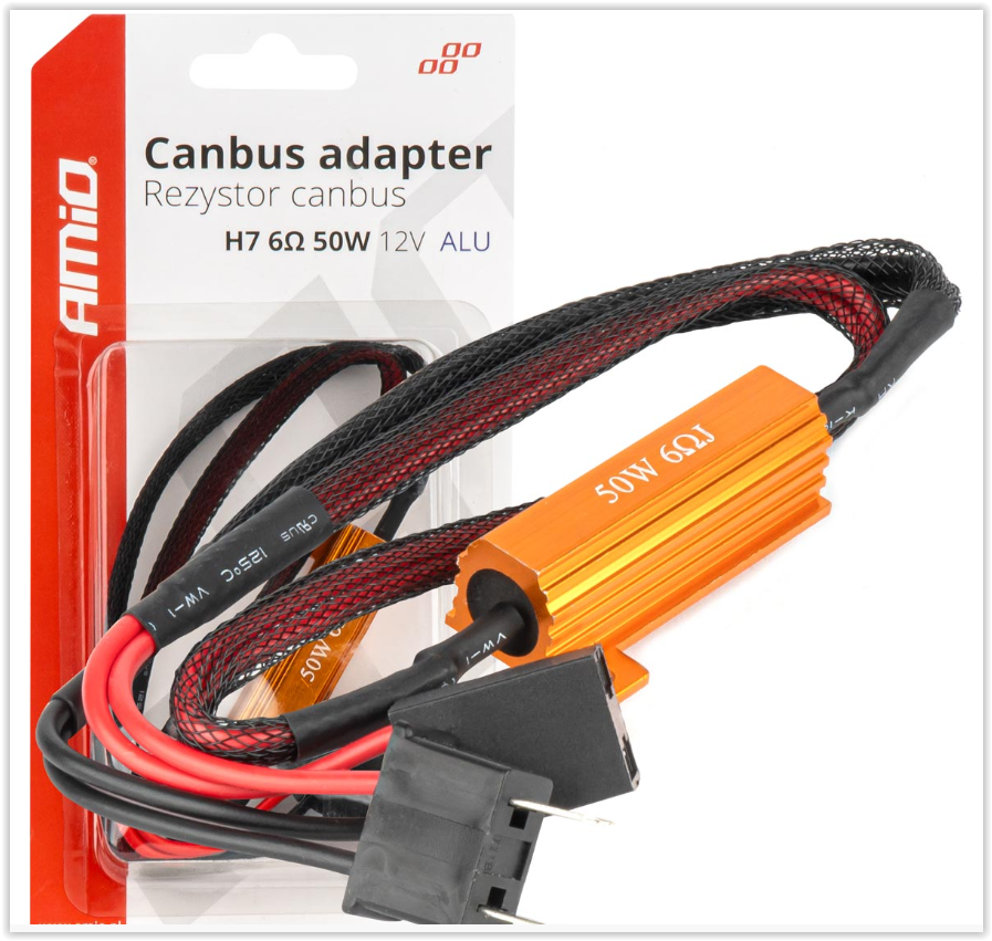 CANBUS weerstand - 12V - 50W - 6Ohm - H7 -  Per stuk