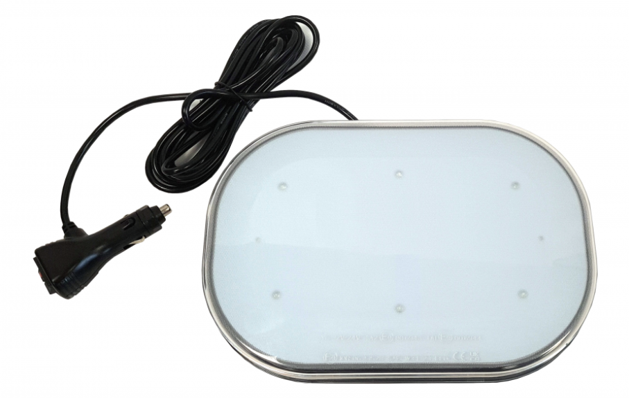 LED Dak Zwaailamp R10/R65 - 60 Led – 248 x 171mm -  Magneet - Oranje