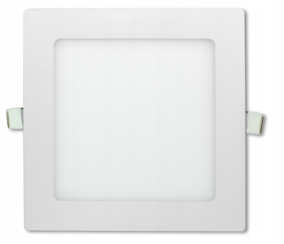 LED plafondlamp - Inbouw vierkant - 12cm - Neutraal wit