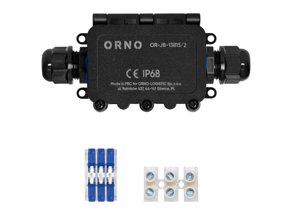 Opbouw Lasdoos IP68 – Rechthoekig – 2x M20 wartel – Waterdicht – Slagvast