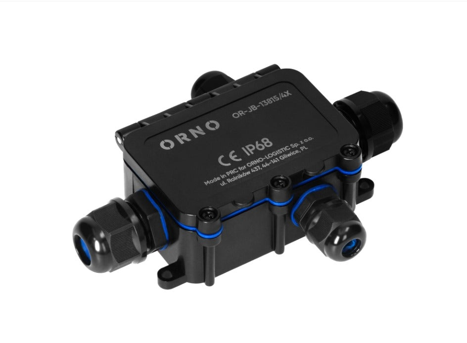 Opbouw Lasdoos IP68 X-Type (2x M20 + 2x M16) – Waterdicht – Slagvast