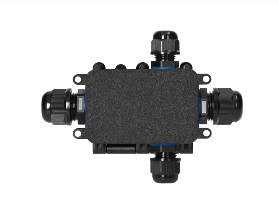 Opbouw Lasdoos IP68 X-Type (2x M20 + 2x M16) – Waterdicht – Slagvast