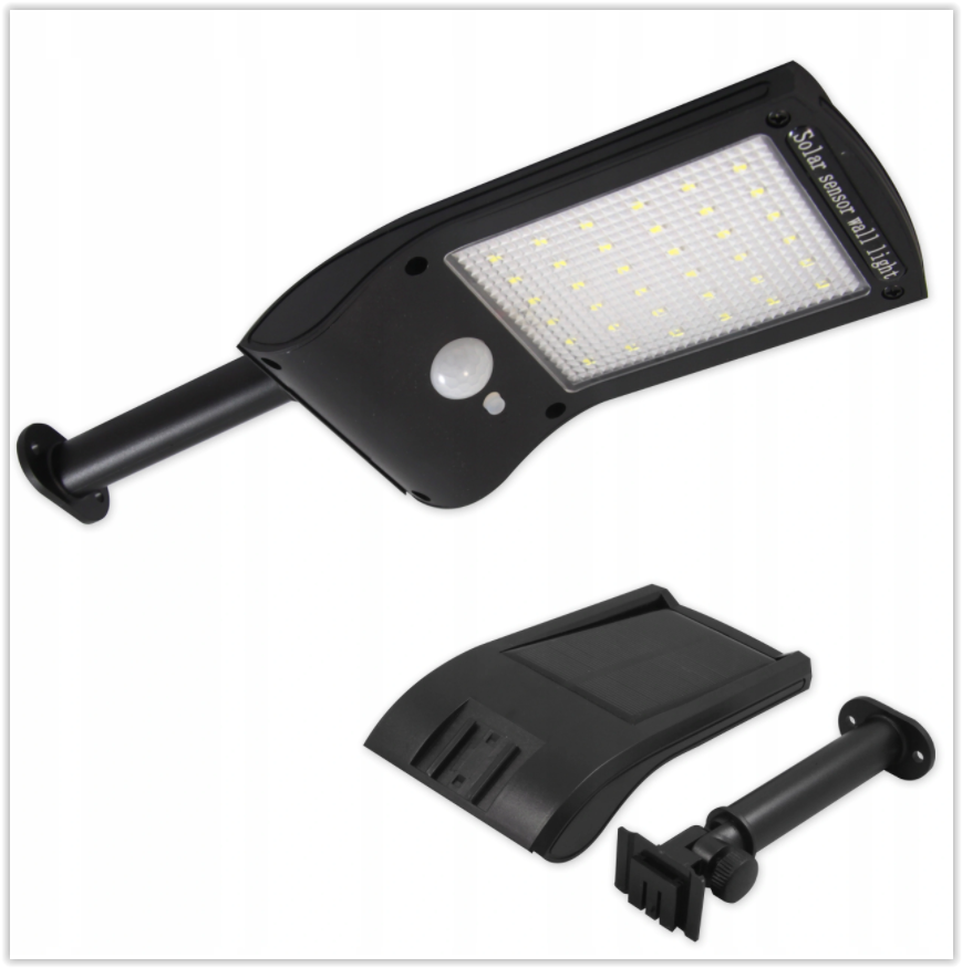 Solar LED lamp - Beweging + schemersensor - Koud wit