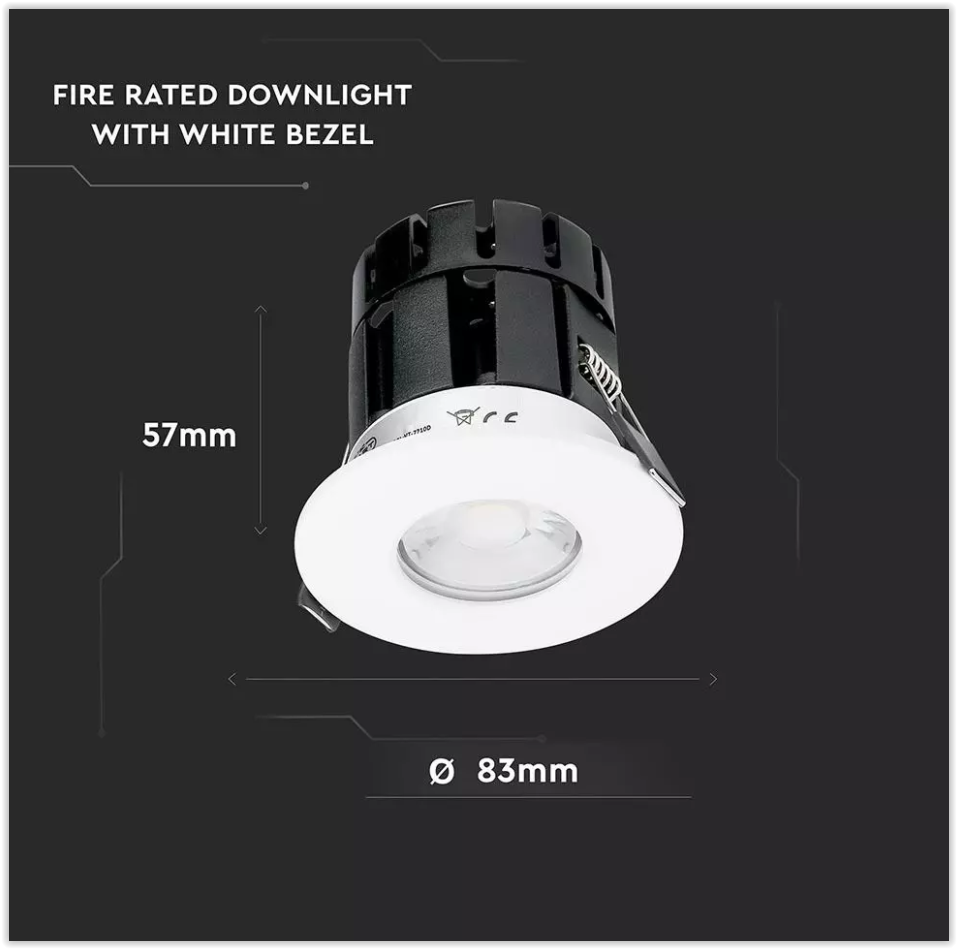 Smart LED spot - Brandbestendig - 83mm - CCT - IP65