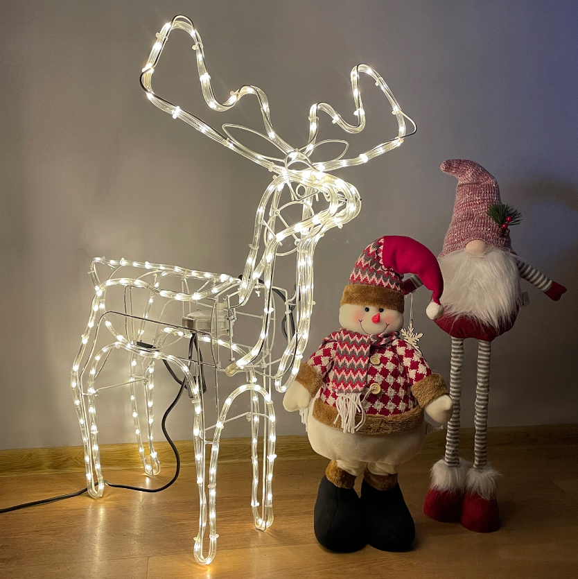 3D LED rendier - Met bewegende kop - Warm wit - IP44