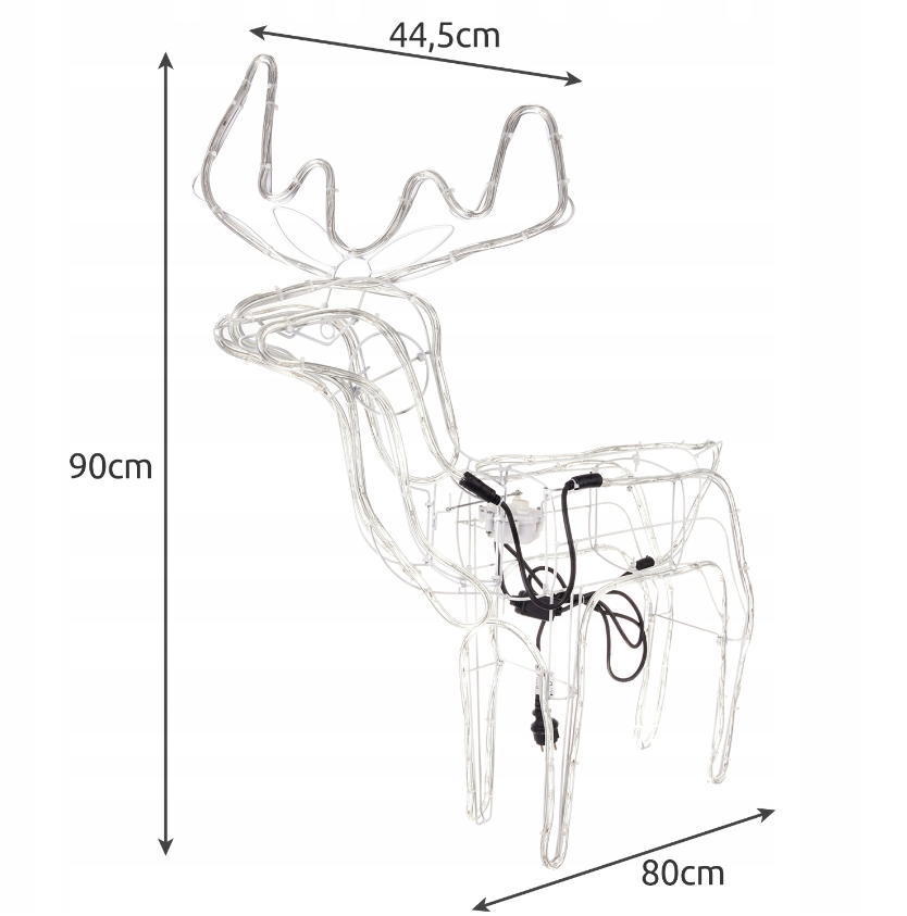 3D LED rendier - Met bewegende kop - Warm wit - IP44