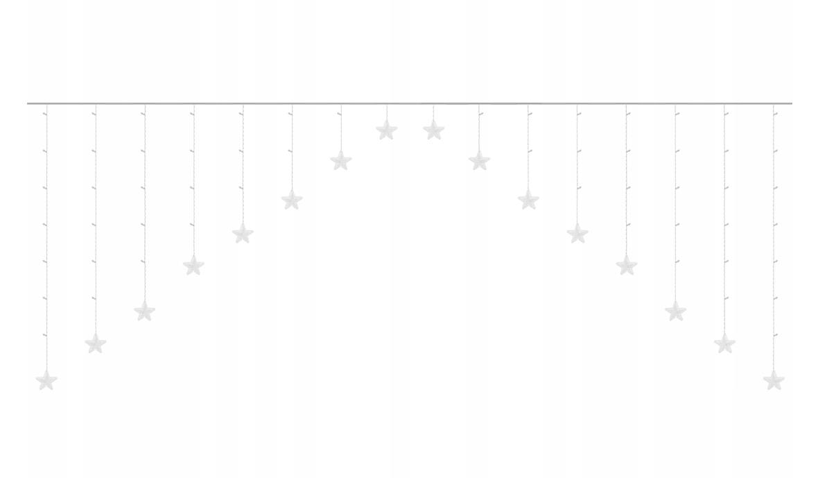 LED kerst lichtgordijn - 5,5 meter - Warm wit - 136 LED