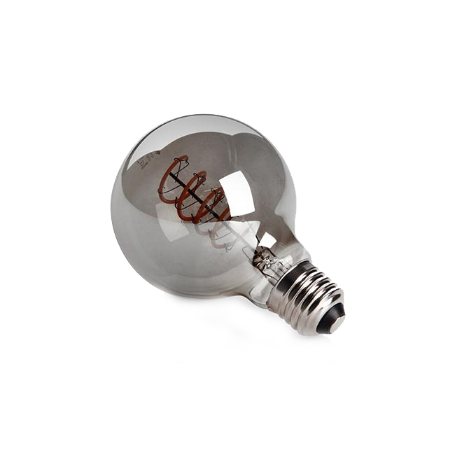 E27 filament lamp - Dimbaar + Smokey - Extra warm wit - 250 Lumen - 4W - G80