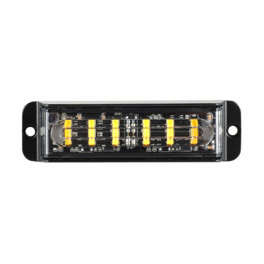 LED bumper flitser - Oranje - 6 LED - R10/R65 - 13cm