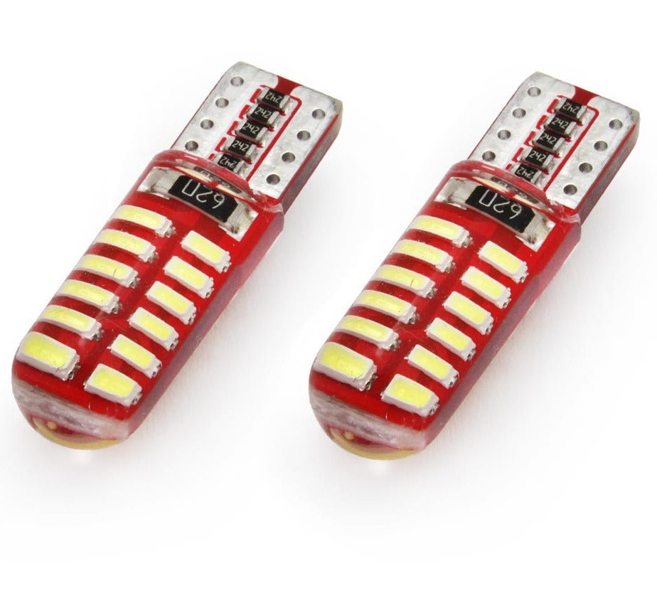 T10 - 3014 - 24 SMD - CANBUS - 2 stuks - wit
