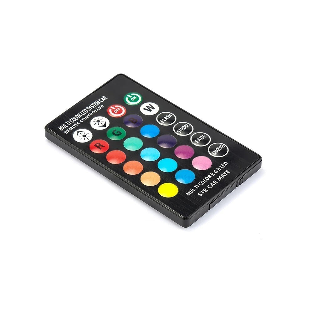 RGB T10 LED - 6SMD - Met afstandsbediening - 12V - 2 stuks