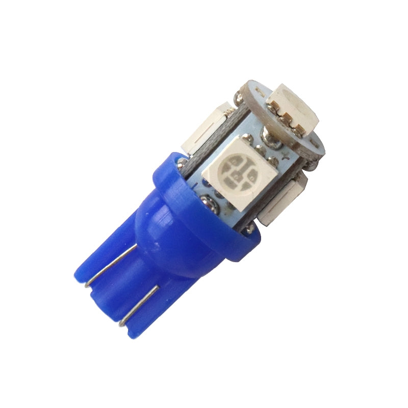 T10 - BLAUW - 5 LED - 12V - 5050 SMD