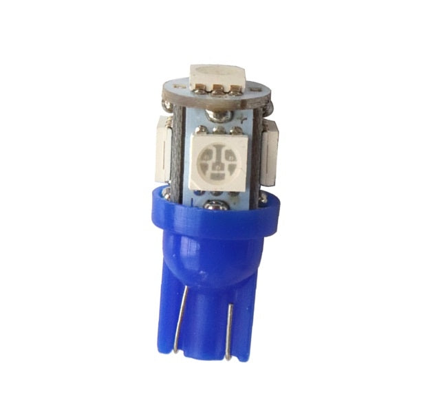 T10 - ICE BLAUW - 5 LED - 12V - 5050 SMD