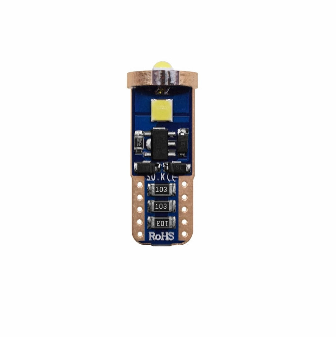 T10 LED - CANBUS - Ultra fel - 3SMD - 12V - Wit - Per stuk