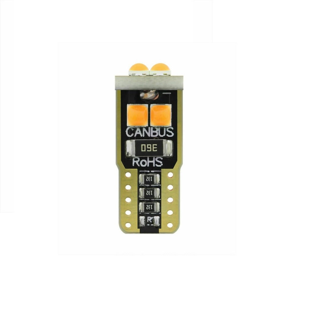 T10 LED - CANBUS - Extra fel - 6SMD - 12V - Oranje - Per stuk