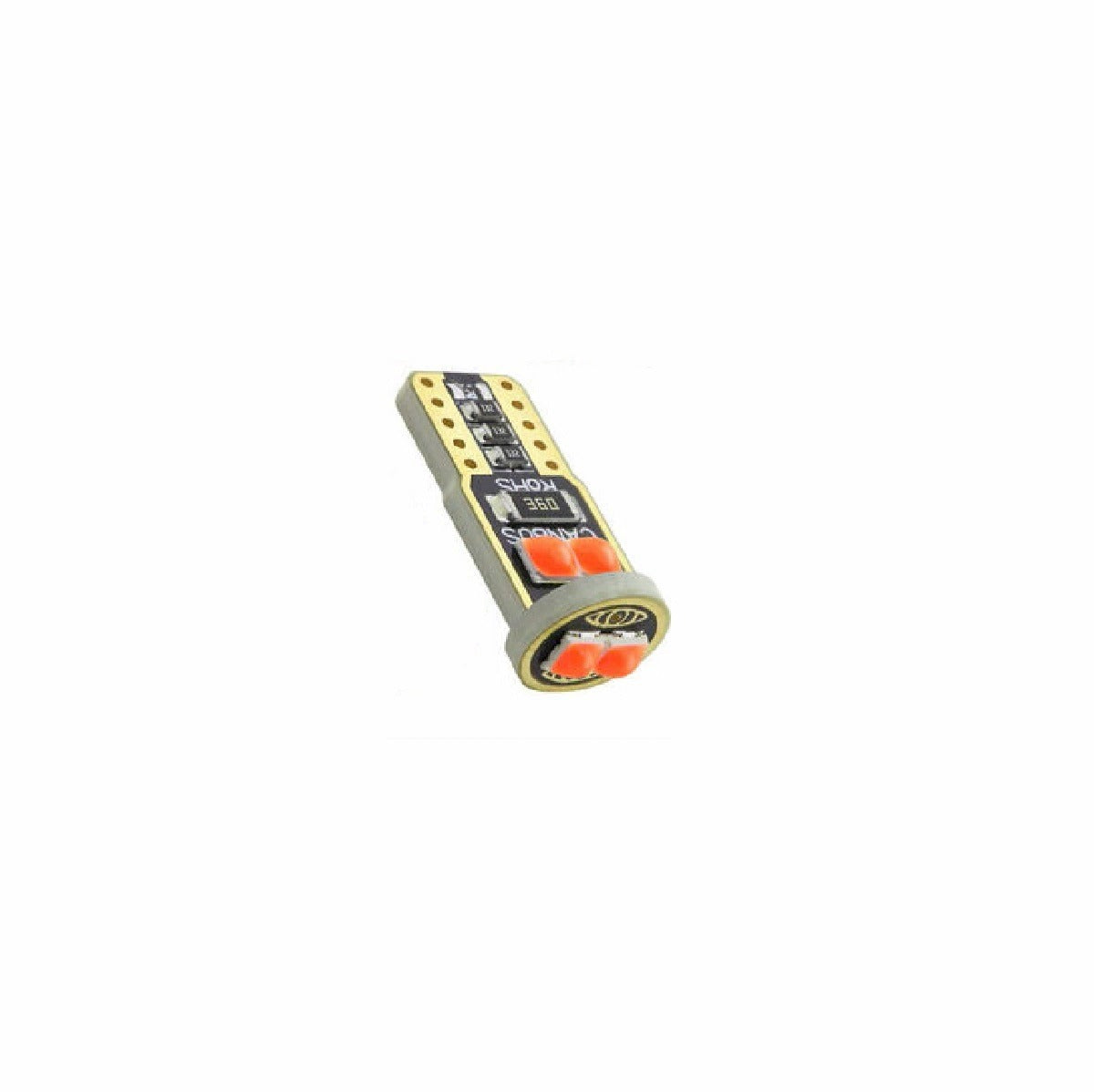 T10 LED - CANBUS - Extra fel - 6SMD - 12V - Rood - Per stuk