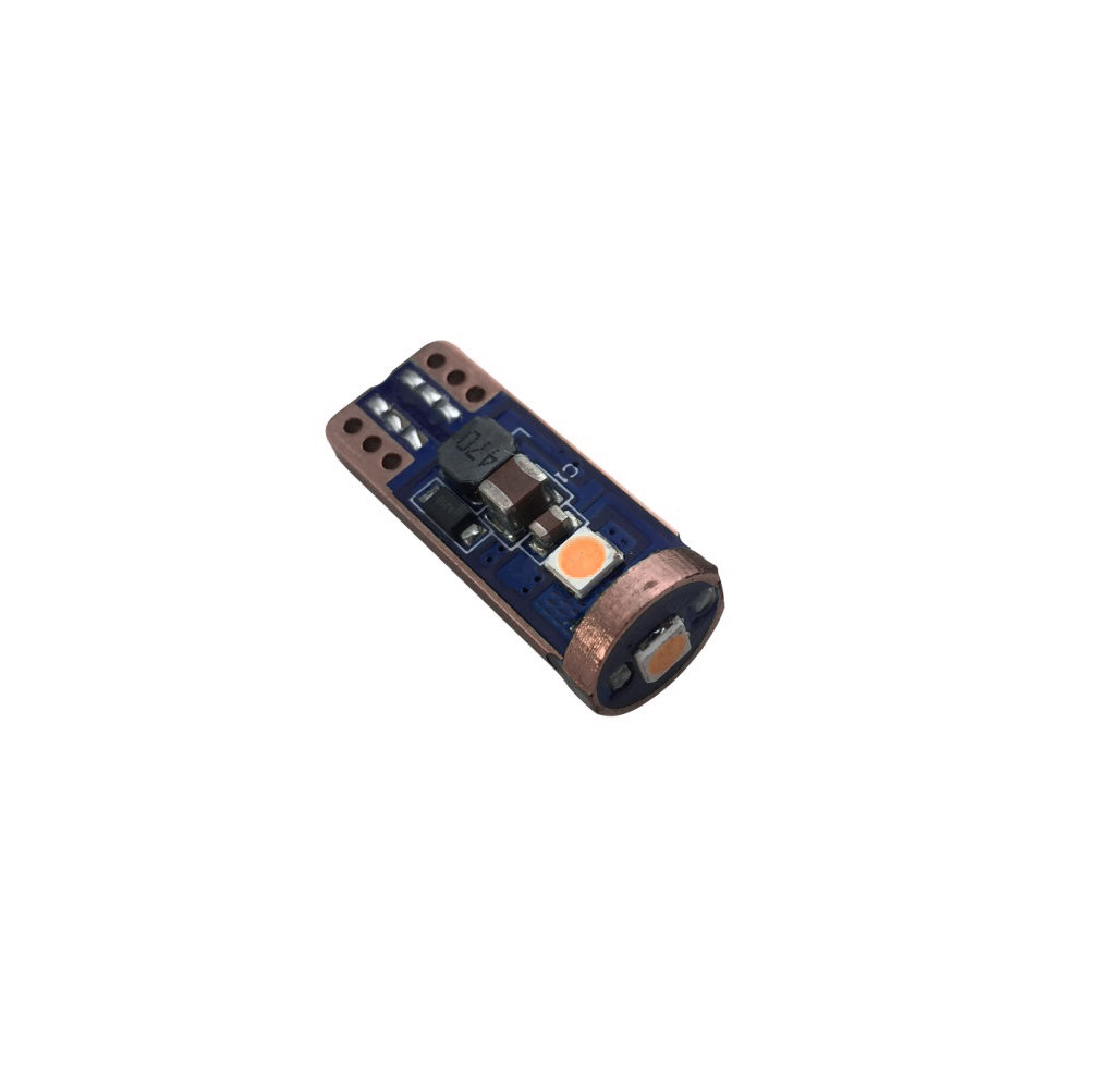 T10 LED - CANBUS - Ultra fel - 3SMD - 12V - Oranje - Per stuk
