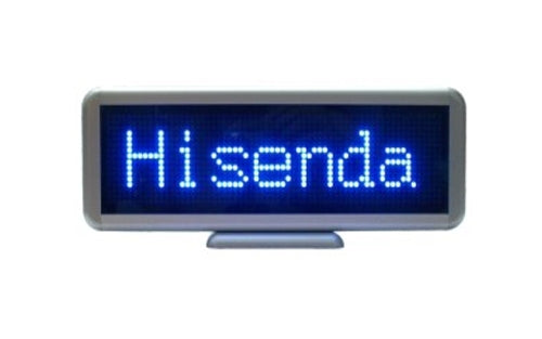 LED lichtkrant 14cm x 5,5cm BLAUW display