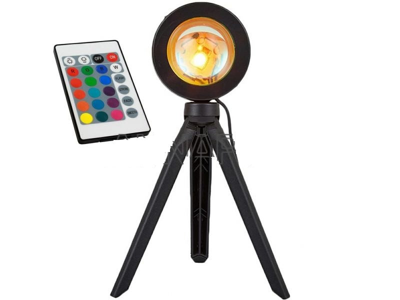 Sunset LED projector USB lamp - tripod en remote